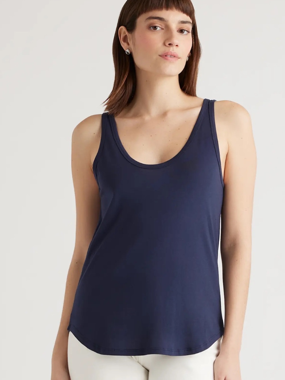 NWT Quince double scoop tank navy extra small